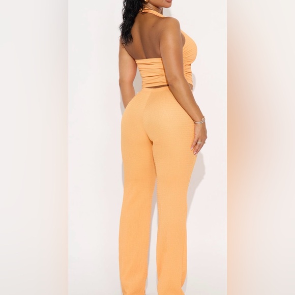 Orange Ribbed 2pc Set - Picture 2 of 2